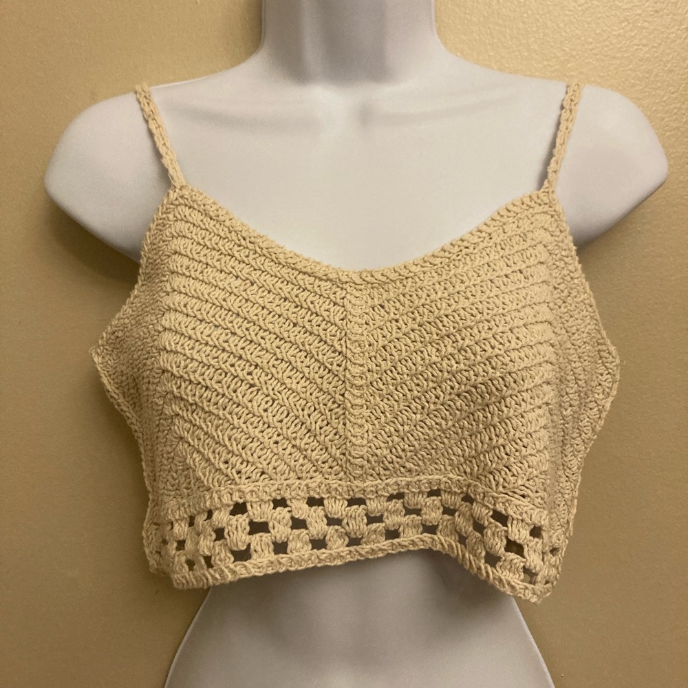 Woven crop top size S